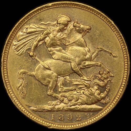 1892 Melbourne Jubilee Head Sovereign Extremely Fine