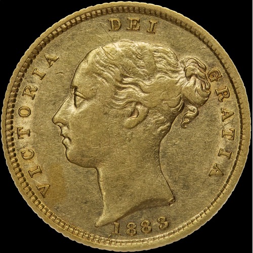 1883 Sydney Young Head Half Sovereign about VF