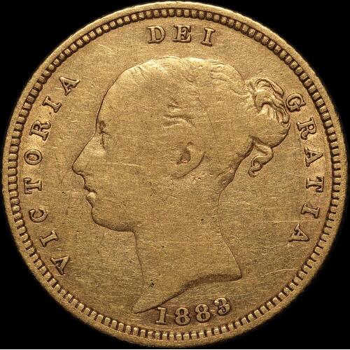 1883 Sydney Young Head Half Sovereign 5/3 Fine