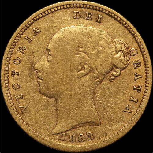 1883 Sydney Young Head Half Sovereign good Fine