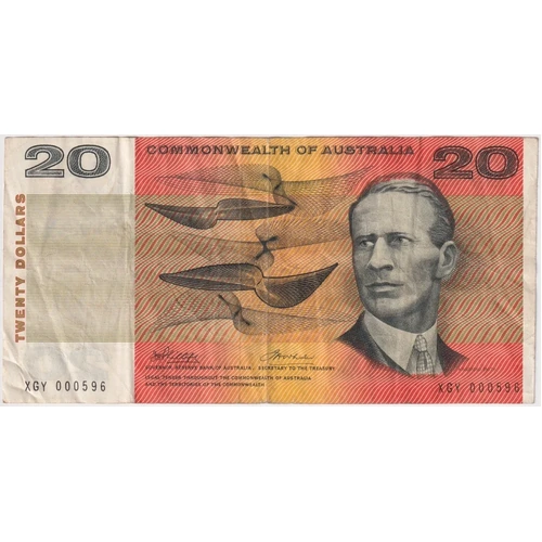 1972 $20 Note Commonwealth of Australia Phillips/Wheeler XGY Last Prefix R404L Very Fine