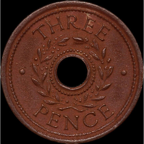 1942 Threepence Internment Token good VF