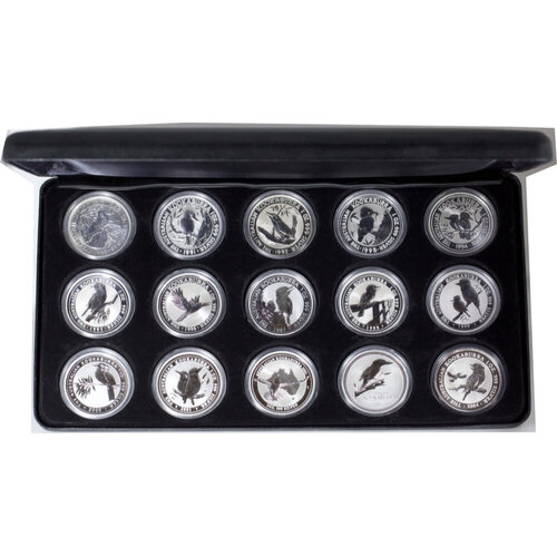 1990-2004 Silver Fifteen Coin Set Kookaburra Coin Collection