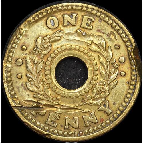 1942 One Penny Internment Token Fine