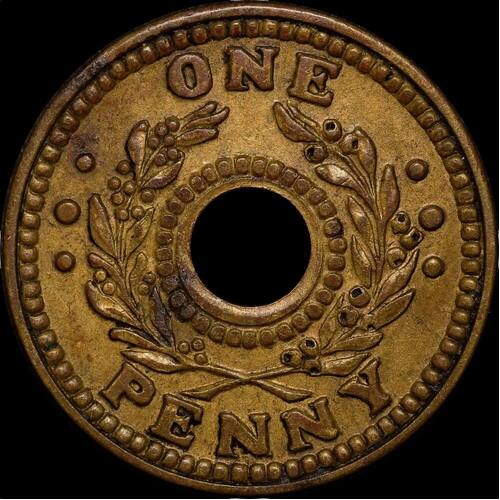 1942 One Penny Internment Token good VF