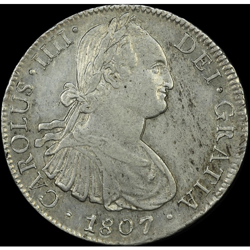 Mexico 1807 Silver Eight Reales KM# 109 PCGS AU58
