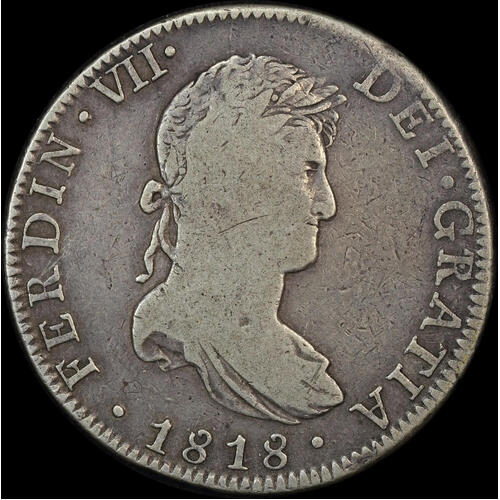 Mexico 1818 Silver Eight Reales  KM# 111.5 Fine