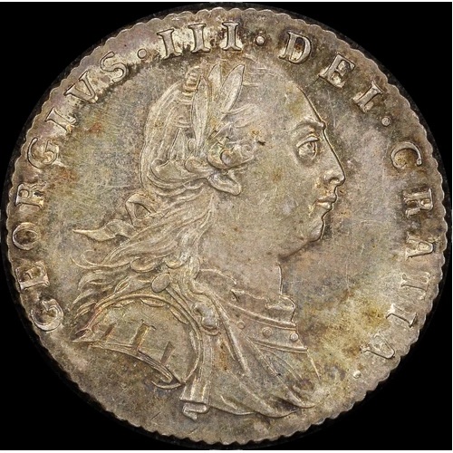 1787 Silver Sixpence George III S#3748 Uncirculated