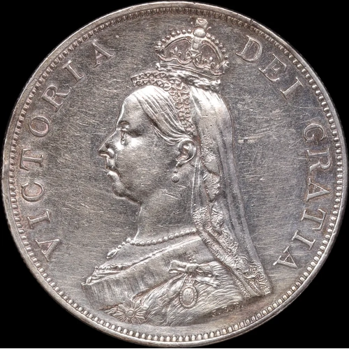 1888 Silver Double Florin Victoria S#3923 Good Extremely Fine
