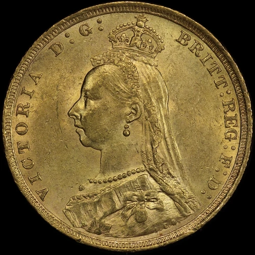 1890 Sydney Jubilee Head Sovereign good EF