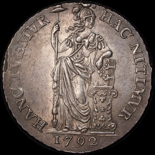 Netherlands (Holland) 1792 Silver Guilder KM# 73 Choice Uncirculated