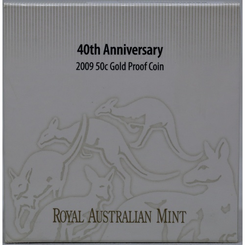 2009 50 Cent Gold Proof Coin 40th Anniversary Commemorative