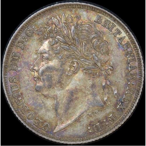 1821 Silver Shilling George IV S#3810 Unc (MS62)