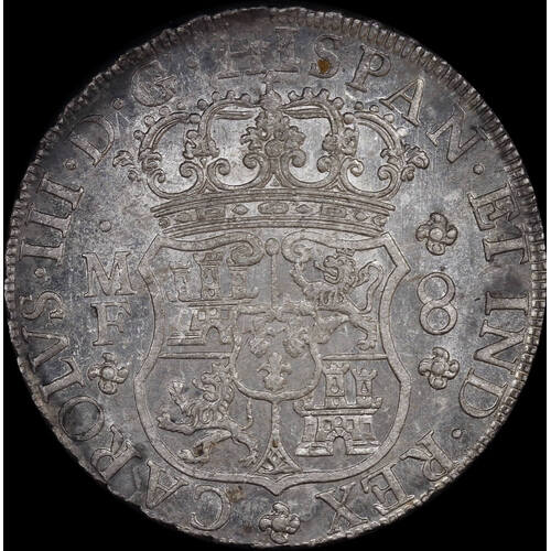 Mexico 1765 Silver 8 Reales / Pillar Dollar KM#105 Uncirculated