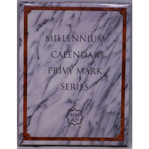 2000 Silver 1 Ounce Kookaburra 12 Coin Set Millennium Calendar Privy Marks