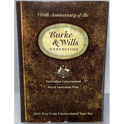 2010 2 Coin Mint Set Burke and Wills