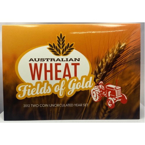 Australia 2012 2 Coin Mint Set Australian Wheat Fields of Gold