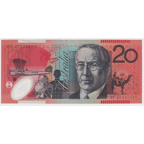 2007 $20 Note Stevens/Henry R421a Extremely Fine - Solid Serial HF 07 111111