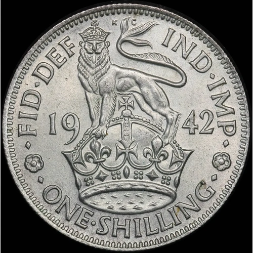 1942 Silver Shilling George VI S#4082 Uncirculated