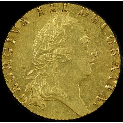 1793 Gold Spade Guinea George III S# 3729 about Unc