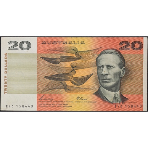 1989 $20 Note Phillips/Fraser EYD Last Prefix R411L good VF