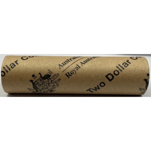 2020 $2 RAM Roll Coloured 75 Years End of Second World War Heads/Tails