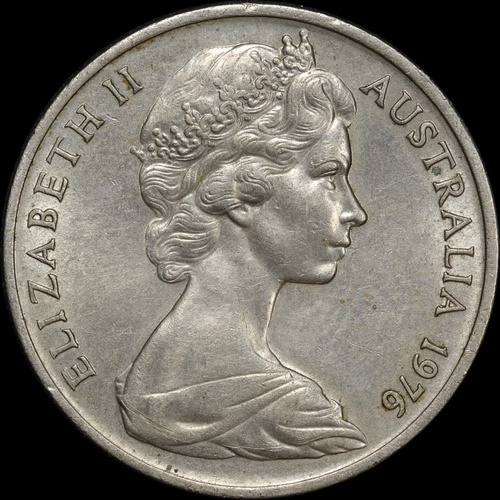 1976 Twenty Cents Split Planchet (Obverse only) good EF