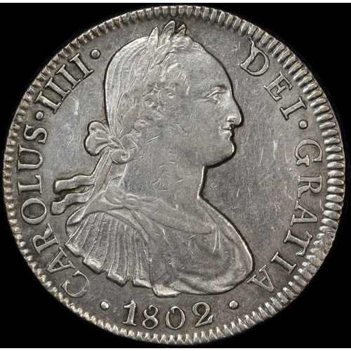 Mexico 1802 Silver 8 Reales KM# 109 good VF