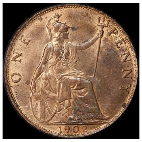 1902 Copper Penny Edward VII S#3990 Uncirculated