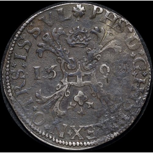 Spanish Netherlands (Overijssel) 1590	Silver Rijksdaalder Dav# 8518 ex Batavia shipwreck about VF