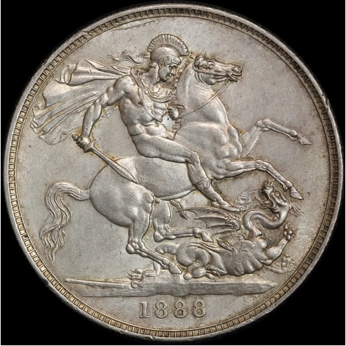 1888 Silver Crown Victoria S#3921 good EF