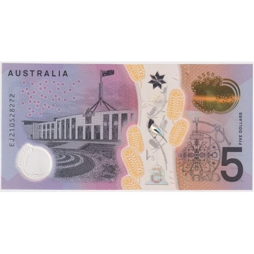 2021 $5 Note Lowe/Kennedy Last Prefix EJ21 R228cL Uncirculated