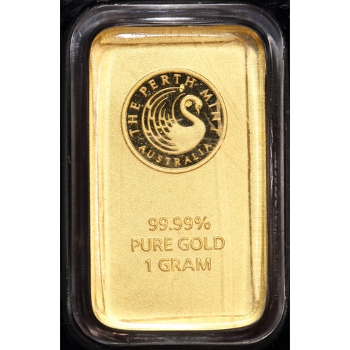 Perth Mint Fine Gold 1 gram Minted Ingot