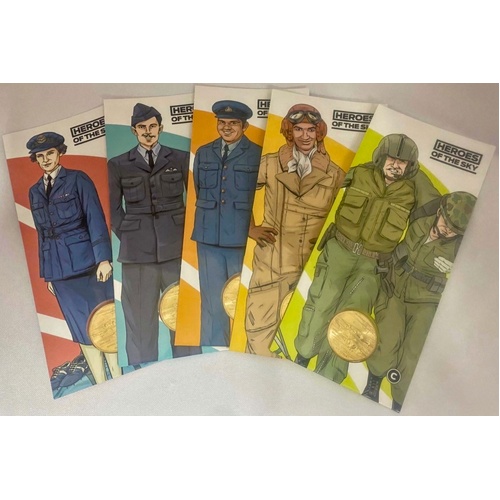 2021 1 Dollar Set of 5 'C' Mintmark Coins Heroes of The Sky