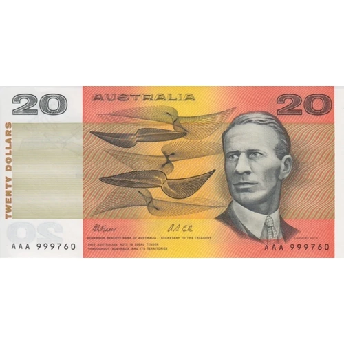 1991 $20 Note AAA serials Fraser/Cole R413A Uncirculated
