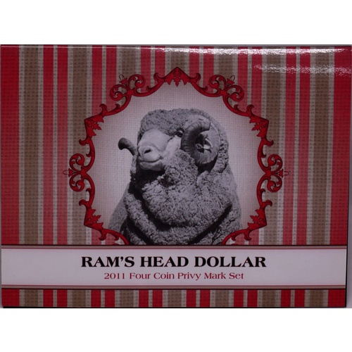 2011 4 Coin Privy Mark Set Ram's Head