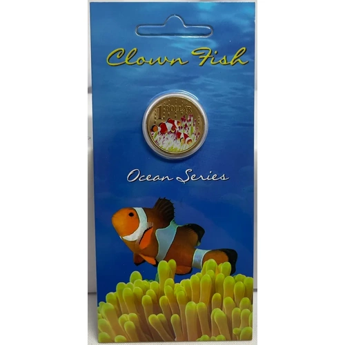 2007 Coloured 1 Dollar Uncirculated Coin Ocean Series Clown Fish