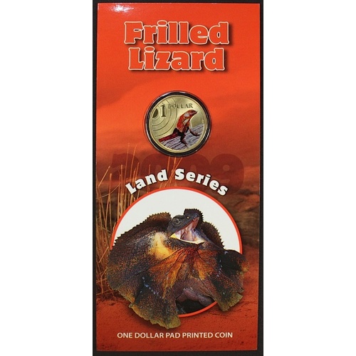 2008 1 Dollar Uncirculated Coin Land Series Frilled Neck Lizard