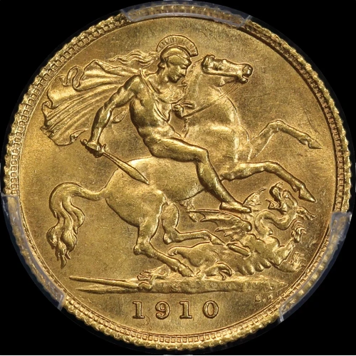 1910 Sydney Edward VII Half Sovereign PCGS MS62
