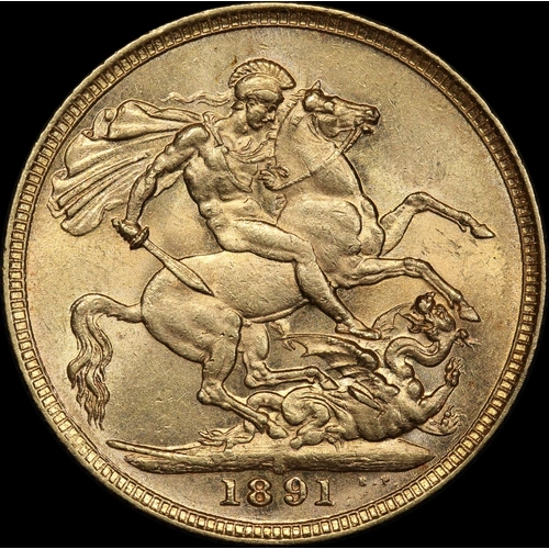 1891 Sydney Jubilee Head Sovereign good EF