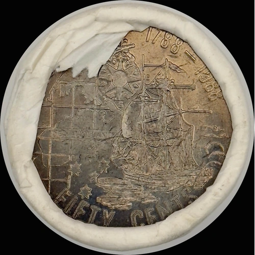 1988 50 Cent Mint Roll Bicentennial (Tails/Tails)