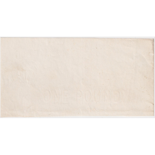 1933 One Pound Form Unissued Edward VIII Watermark good EF