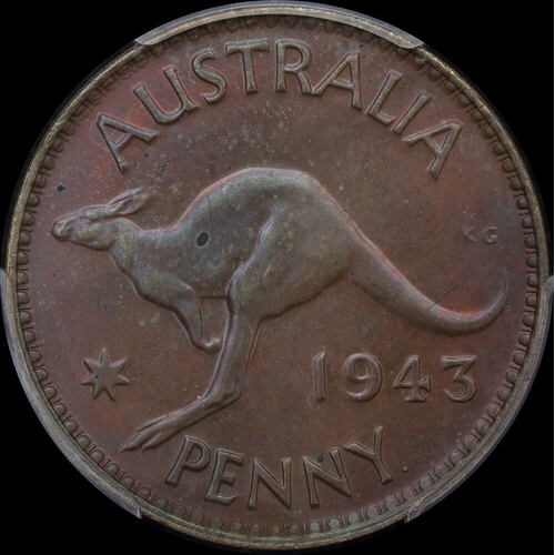 1943 Perth Proof Penny PCGS PR63BN