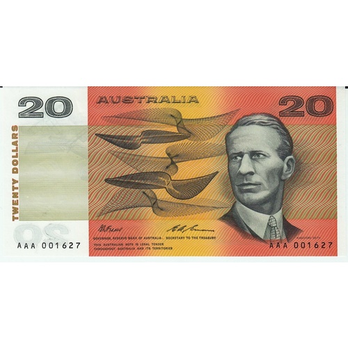 1993 $20 Note AAA serials Fraser/Evans R415A Uncirculated