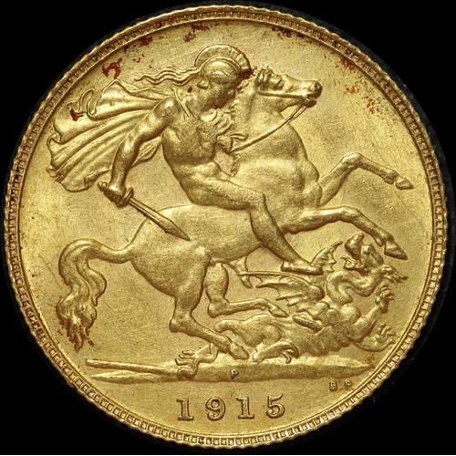 1915 Perth George V Half Sovereign Uncirculated MS62