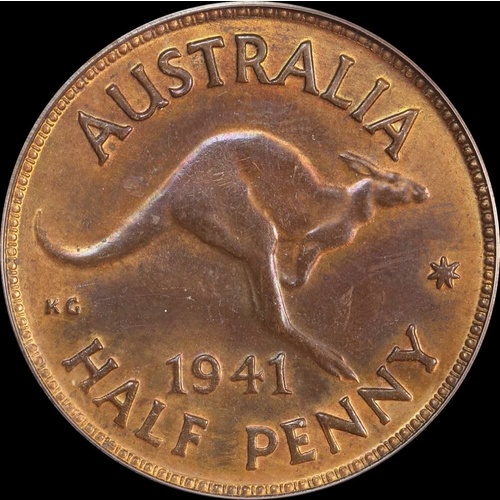 1941 Halfpenny PCGS MS63RB