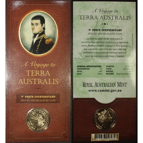 2014 One Dollar Unc Coin Terra Australis Perth ANDA Show Special