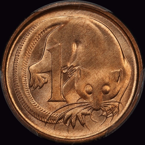 1968 One Cent Melbourne Mint PCGS MS66RD