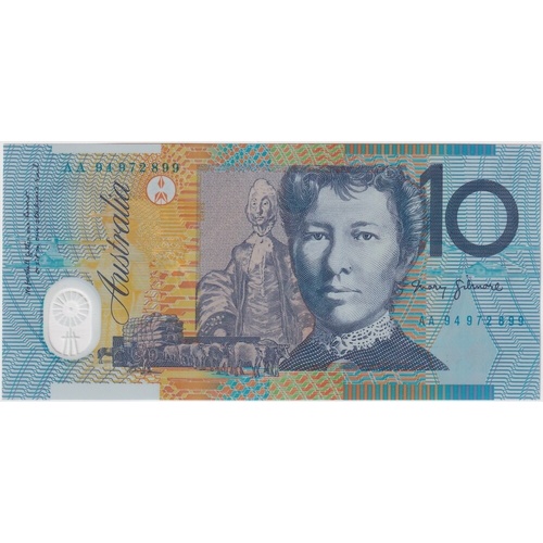 1994 $10 Note Fraser/Evans Grey Dobell AA94 First Prefix R316biF Uncirculated