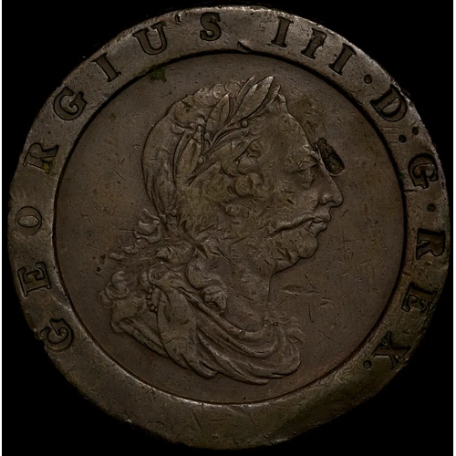 1797 Copper Cartwheel Twopence S#3776 about VF